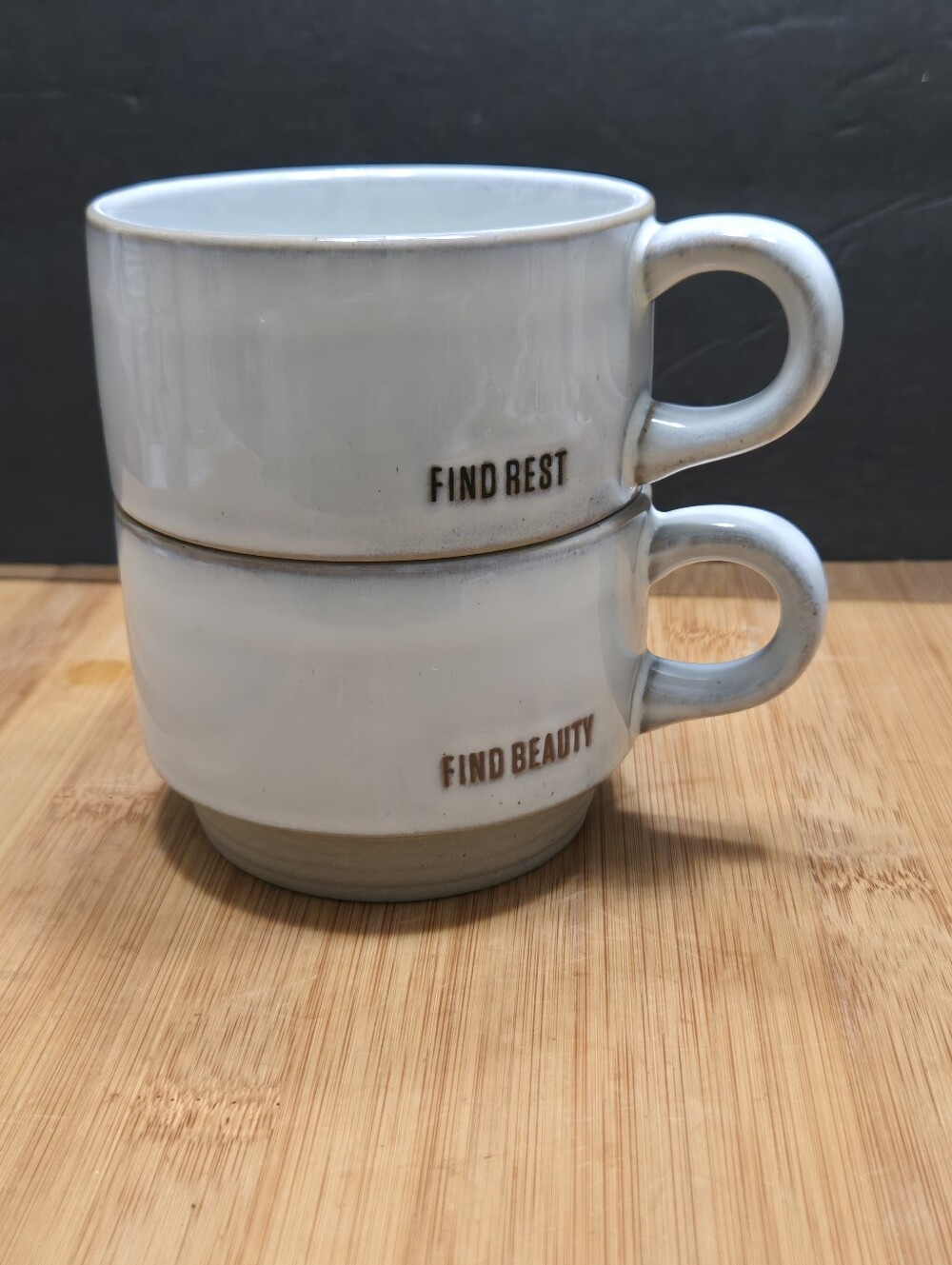 Hearth & Hand with Magnolia stoneware Coffee Mug stackable FIND REST FIND BEAUTY